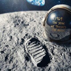 1969: The Year We Touched the Moon Rolled Poster Print | Birth Year Wall Art | Space Exploration Home Decor | Vintage Astronomy Gift Idea