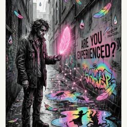 Reality Is Overrated Pass The Pink Feather Rolled Poster Print | Psychedelic Escape Wall Art | Surreal Home Decor | Bedroom Living Room