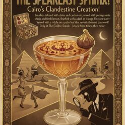 Riddles in Every Ripple Rolled Poster Print | 1920s Cocktail Culture Art Deco Wall Art | Vintage Home Decor Gift Idea