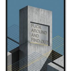 The Concrete Law Framed Canvas Print | Brutalist Serenity Wall Art | Modern Home Decor | Office Art | Gift for Art Lovers