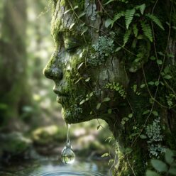 The Forest Remembers Your Breath Framed Paper Print | Biophilic Nature Wall Art | Modern Home Decor Thoughtful Gift