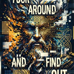 The Glitch Mythos Rolled Poster Print | Quantum Folklore Wall Art | Digital Abstract Home Decor | Living Room Bedroom Office Gift