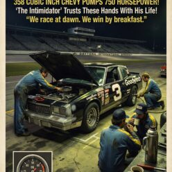 The Men Who Keep the Dreams Running Rolled Poster Print | Motorsport Heritage Wall Art | Vintage Racing Home Decor | Bedroom Office Gift