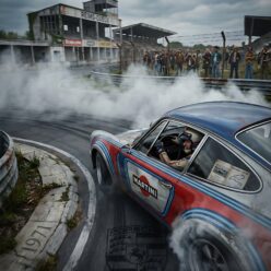 The Year the Track Still Remembered Your Roar Rolled Poster Print | Birth Year Racing Legacy / Vintage Circuit Drama | Vintage Motorsport