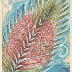 Your Lungs Speak the Language of Island Winds Rolled Poster | Botanical Illustration Wall Art | Nature Home Decor Gift