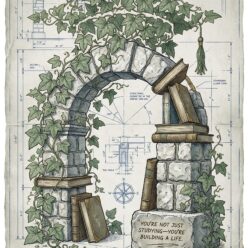 You’re Not Just Studying You’re Building a Life Poster Print | Sage Green Wall Art | Motivational Quote | Dorm Room Office Decor |